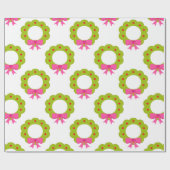 Weihnachtsfeiertag Muster - Pink Bow Holiday Desig Geschenkpapier (Flach)