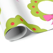 Weihnachtsfeiertag Muster - Pink Bow Holiday Desig Geschenkpapier (Rolleneckpunkt)