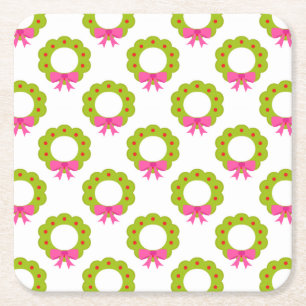 Weihnachtsfeiertag Muster - Pink Bow Holiday Desig Rechteckiger Pappuntersetzer