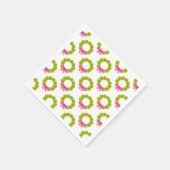 Weihnachtsfeiertag Muster - Pink Bow Holiday Desig Serviette (Ecke)