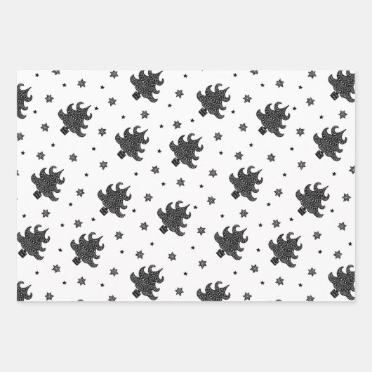 Weihnachtsfeiertag Muster skandinavischen Stil Geschenkpapier Set (Vorderseite 2)