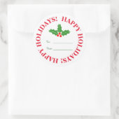 Weihnachtsfeiertag nach und von Tag-Aufklebern Runder Aufkleber (Tasche)