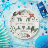 Weihnachtsfeiertag | Name Pappteller (Party)