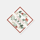 Weihnachtsfeiertag | Name Weihnacht Serviette (Ecke)