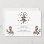 Weihnachtsfeiertag Nautical Open House Party Einladung (Vorderseite)
