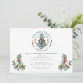 Weihnachtsfeiertag Nautical Open House Party Einladung (Stehend Vorderseite)