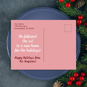 Weihnachtsfeiertag Neue Adresse Postkarte