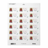 Weihnachtsfeiertag - Neue Zuhause Adressaufkleber (Vorne)