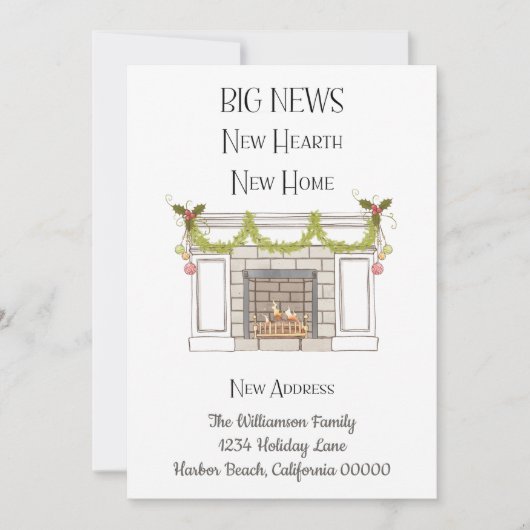 Weihnachtsfeiertag Neue Zuhause verschoben Neue Ad Ankündigung (Vorderseite)