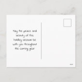 Weihnachtsfeiertag Neujahr Postkarte (Rückseite)