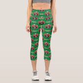 Weihnachtsfeiertag | Nicht das hellste Bulb-Patter Capri Leggings (Vorderseite)