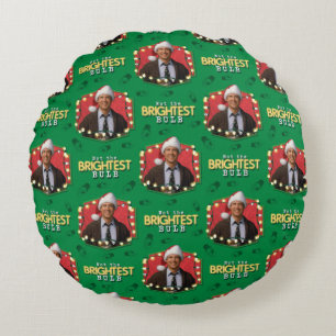 Weihnachtsfeiertag Nicht das hellste Bulb-Patter Rundes Kissen