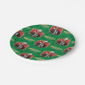 Weihnachtsfeiertag | Nicht das hellste Bulbmuster Pappteller (Schrägansicht)