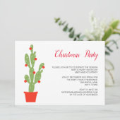 Weihnachtsfeiertag Niedlich Cactus Winter Celebrat Einladung (Stehend Vorderseite)