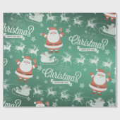 Weihnachtsfeiertag Niedlich Santa Claus Rentierfis Geschenkpapier (Flach)