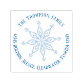 Weihnachtsfeiertag Niedlich Snowflake Rücksendeadr Permastempel (Design)