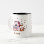 Weihnachtsfeiertag Niedlicher Bär Winter Tasse (Vorderseite Links)