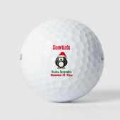 Weihnachtsfeiertag Niedlicher Pinguin Custom Turni Golfball (Vorderseite)