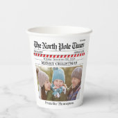 Weihnachtsfeiertag Niedliches Foto Whimsical Zeitu Pappbecher (Rückseite)