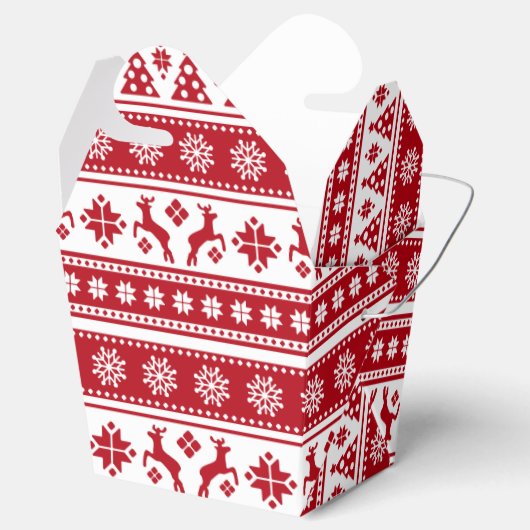 Weihnachtsfeiertag Nordic Pattern Gemütlich Geschenkschachtel (Geöffnet)