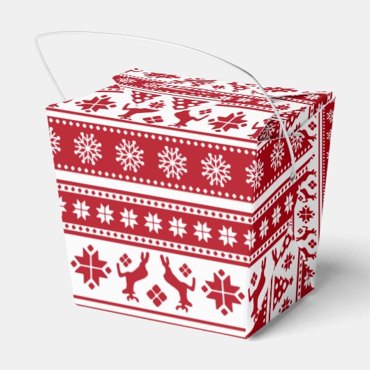 Weihnachtsfeiertag Nordic Pattern Gemütlich Geschenkschachtel (Rückseite)