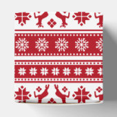 Weihnachtsfeiertag Nordic Pattern Gemütlich Geschenkschachtel (Oben)