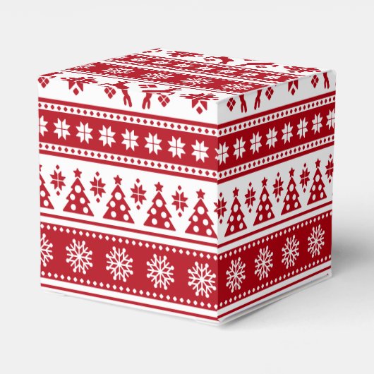 Weihnachtsfeiertag Nordic Pattern Gemütlich Geschenkschachtel (Rückseite)