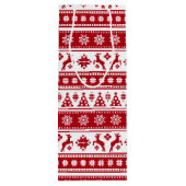 Weihnachtsfeiertag Nordic Pattern Gemütlich Geschenktüte Für Weinflaschen (Rückseite)