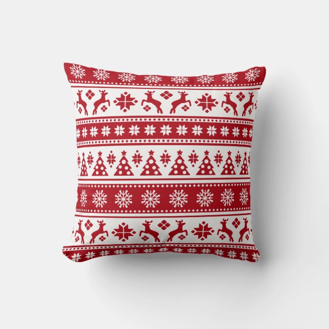 Weihnachtsfeiertag Nordic Pattern Gemütlich Kissen (Vorderseite)