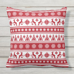 Weihnachtsfeiertag Nordic Pattern Gemütlich Kissen Für Draußen