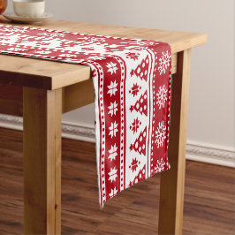 Weihnachtsfeiertag Nordic Pattern Gemütlich Kurzer Tischläufer