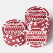Weihnachtsfeiertag Nordic Pattern Gemütlich Pokerchips (Stapel)