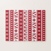 Weihnachtsfeiertag Nordic Pattern Gemütlich Puzzle (Horizontal)