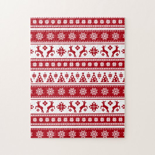 Weihnachtsfeiertag Nordic Pattern Gemütlich Puzzle (Vertikal)