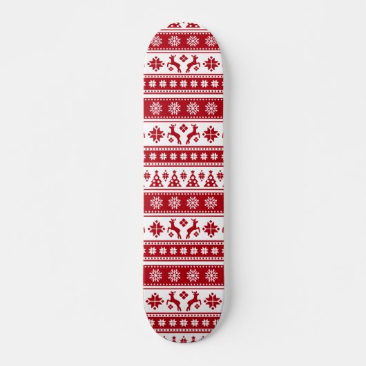 Weihnachtsfeiertag Nordic Pattern Gemütlich Skateboard (Vorne)