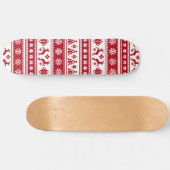 Weihnachtsfeiertag Nordic Pattern Gemütlich Skateboard (Horizontal)