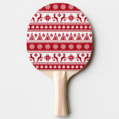 Weihnachtsfeiertag Nordic Pattern Gemütlich Tischtennis Schläger (Rückseite)