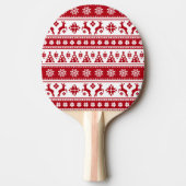 Weihnachtsfeiertag Nordic Pattern Gemütlich Tischtennis Schläger (Vorderseite)