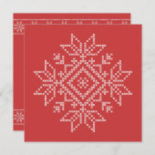 Weihnachtsfeiertag nordische Strickschneeflocke (Vorne/Hinten)