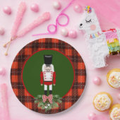 Weihnachtsfeiertag-Nussknabe Pappteller (Party)