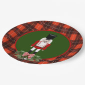 Weihnachtsfeiertag-Nussknabe Pappteller (Schrägansicht)