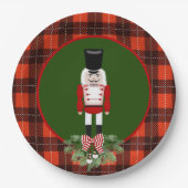 Weihnachtsfeiertag-Nussknabe Pappteller (Vorderseite)