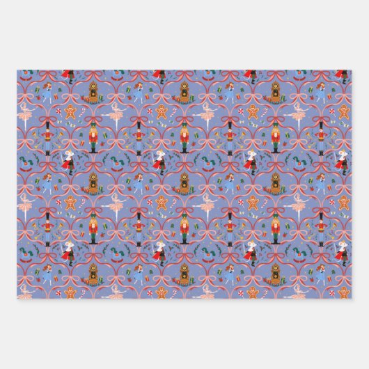Weihnachtsfeiertag - Nutcracker Geschenkpapier Set (Vorderseite 3)