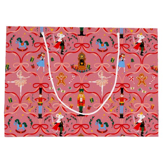 Weihnachtsfeiertag - Nutcracker Große Geschenktasc Geschenktüte (Rückseite)
