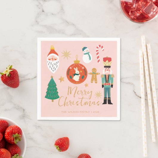 Weihnachtsfeiertag Nutcracker Santa Cookie Serviette (Beispiel)