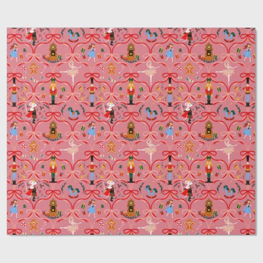 Weihnachtsfeiertag - Nutcracker Wrapping Paper Geschenkpapier (Flach)