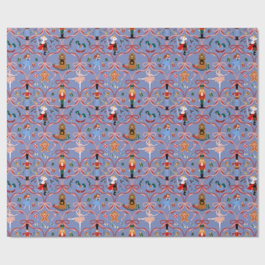 Weihnachtsfeiertag - Nutcracker Wrapping Paper Geschenkpapier (Flach)