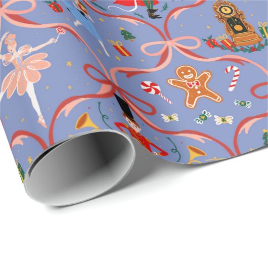 Weihnachtsfeiertag - Nutcracker Wrapping Paper Geschenkpapier (Rolleneckpunkt)