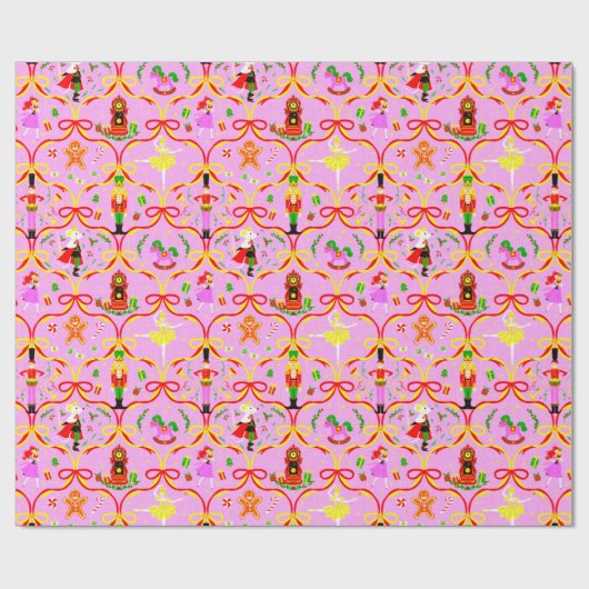 Weihnachtsfeiertag - Nutcracker Wrapping Paper Geschenkpapier (Flach)