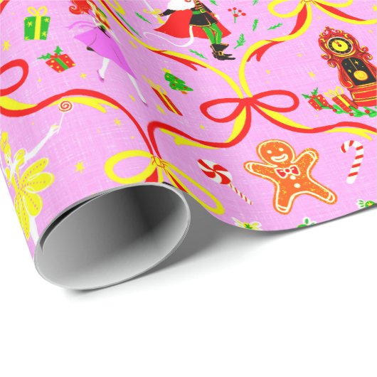 Weihnachtsfeiertag - Nutcracker Wrapping Paper Geschenkpapier (Rolleneckpunkt)
